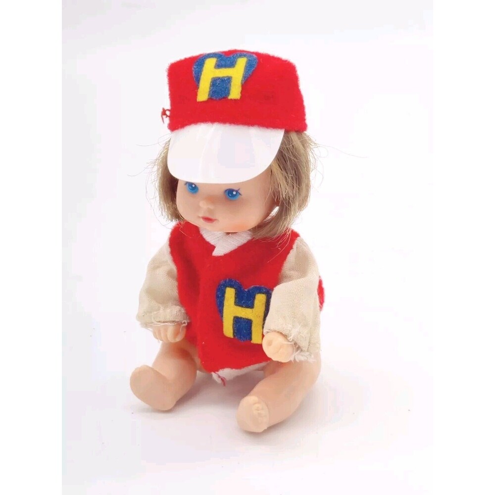 Vintage 1987 The Heart Family Baby Cousins Kenny Doll With Red Hat & Jacket Only